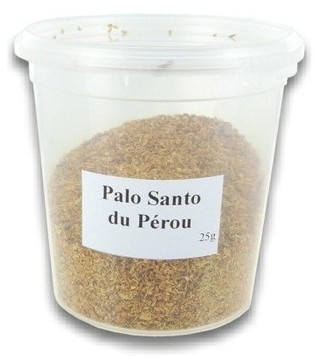 Poudre de bois de palo santo du Pérou