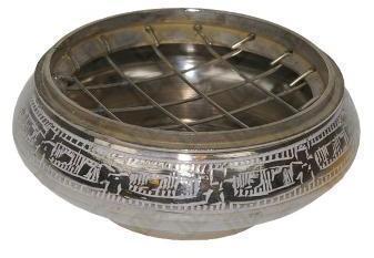 Brûle encens Coupe laiton argenté