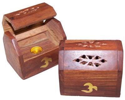 Boîte Porte encens en bois pour Cônes - à lunité