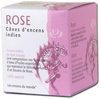 Les encens du Monde Cônes d encens Indien Rose x15 Les encens du Monde Cônes