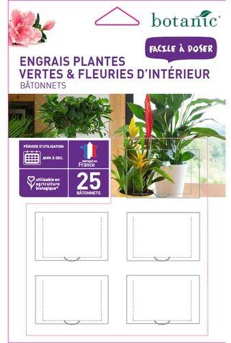 Engrais plantes vertes et fleuries intérieur bâton