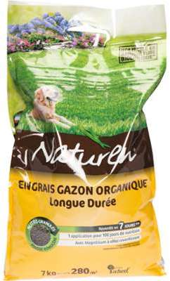Engrais gazon organique longue durée Naturen - 7 k