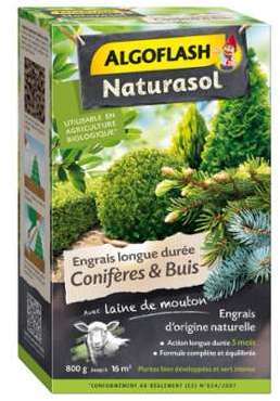 Engrais longues durée conifères et buis 800g Naturasol Engrais longues durée conifères