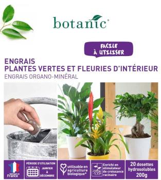 Engrais plantes vertes/fleuries dintérieur 20x10g