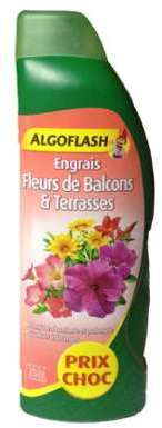 Engrais Fleurs de balcons et Terrasses Algoflash 1L Engrais Fleurs de balcons