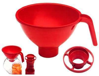 Entonnoir à confiture et passoire treillis inox po