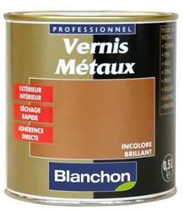 Vernis métaux incolore brillant - Blanchon - Pot 2 Vernis métaux incolore brillant
