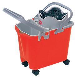 Seau bi-bac avec essoreur Plastique MERY Orange gris Seau bi-bac avec essoreur