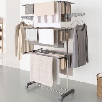 Séchoir à linge inox MAXIMA gris étendoir pliable Séchoir à linge inox MAXIMA