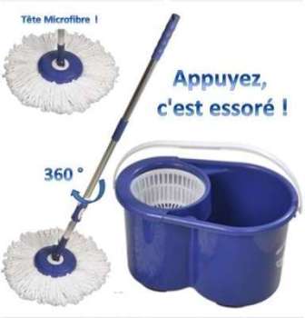 Seau essoreur centrifuge balai magique 360 avec manche Seau essoreur centrifuge balai