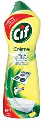 Nettoyant ménager crème à récurer citron Cif - le flacon Nettoyant ménager crème à
