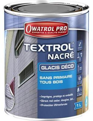 TEXTROL NACRE - Glacis déco gris nacré tous bois -