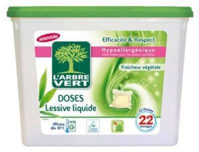 LARBRE VERT Lessive Doses Liquides - 22 Lavages