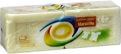 Savon de Marseille Carrefour - les 2 savons de 400 Savon de Marseille Carrefour