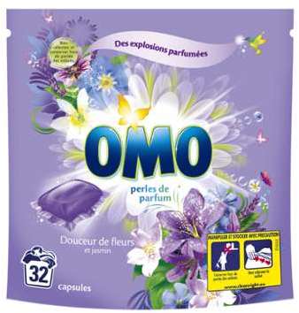Lessive fleurs et jasmin Omo - les 32 doses Lessive fleurs et jasmin Omo