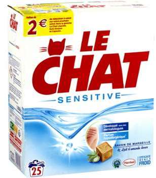 Lessive savon Marseille amande douce Le Chat - le baril Lessive savon Marseille amande