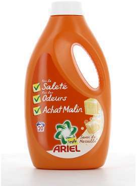 Ariel Liquide Simply 20 Doses au Savon de Marseill