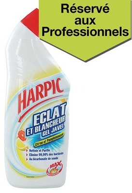 Gel WC Harpic gel javel Eclat & Blancheur citron p