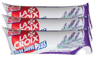 Eau de javel Jardin de Lavande La Croix - les 3 berlingots Eau de javel Jardin de Lavande