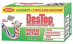 Mousse dentretien Destop Active Javel - 8/ Paquet