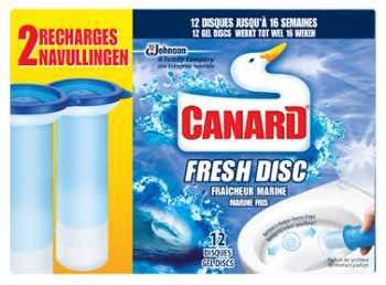 Gel WC recharges disques marine Canard - les 2 recharges Gel WC recharges disques marine