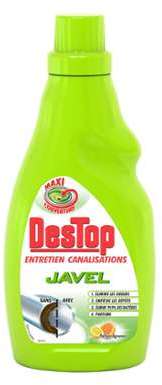 Nettoyant canalisations avec javel Destop - le flacon Nettoyant canalisations avec