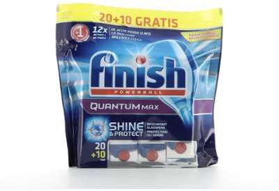 Finish Power Ball Quantum Max Shine 20 +10 Tabs Gr