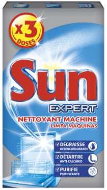 Nettoyant lave-vaisselle Sun - les 3 doses de 40 g Nettoyant lave-vaisselle Sun
