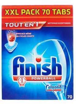 Finish Powerball Tout en 1 - 70 Tablettes Finish Powerball Tout en 1