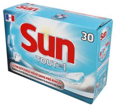Tablettes lave vaisselle Sun - les 30 tablettes de Tablettes lave vaisselle Sun