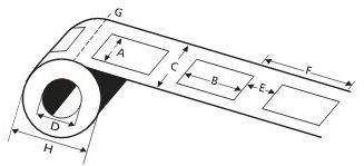ATB 6301 étiquettes adhésives 65x50mm en rouleaux