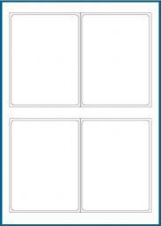 Etiquettes vin autocollantes papier brillant 4 par