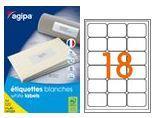 Agipa 100981 étiquettes multiusages blanches 63.5x