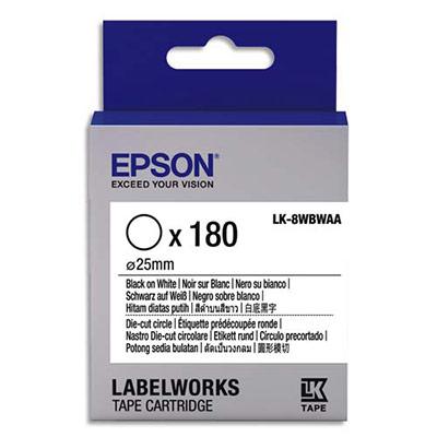 Etiquettes Epson - rond pré-découpé - noir/blanc -