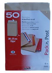 Pochettes à soufflet GPV kraft - 50 / Paquet