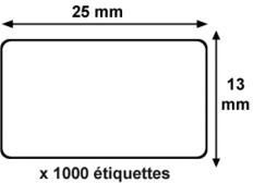 Etiquettes Compatibles Dymo 11353 - 25 x 13mm