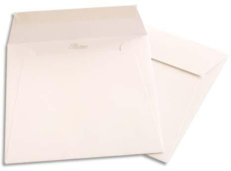 Boîte de 500 enveloppes carrées blanches 170 x 170