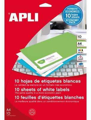 APLI 12924 étiquettes multiusages blanches 70x25.4