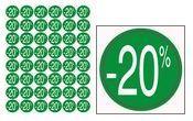 Agipa 101734 étiquettes -20% - diam 24 mm - Pochet