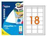 Agipa 114015 étiquettes multius. blanc 32x40 mm co