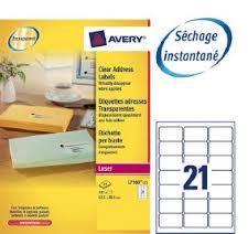 AVERY J8160-25 étiquettes blanches inkjet 63.5X38.