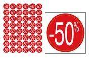 Agipa 101737 étiquettes -50% - diam 24 mm - Pochet