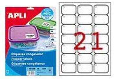 APLI 12328 : étiqu. enlev. pour congélateur 63,5x3