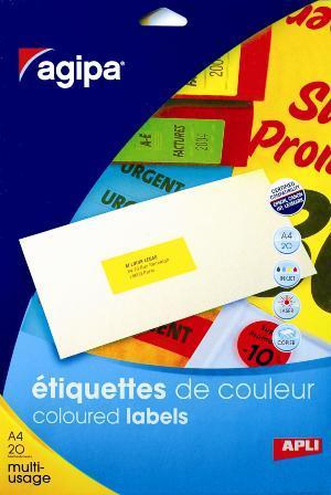Agipa 119048 étiquettes multiusages bleu 99.1x38.1