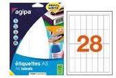 Agipa 100309 étiquettes multius. blanc 20x50 mm co