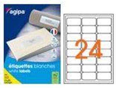 Agipa 101309 étiquettes multiusages blanches 63.5x