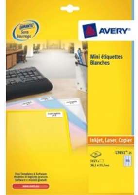 Etiquette Classement Avery Laser 38,1 x 21,2 Boite