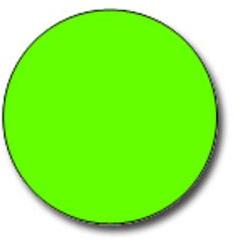 1000 étiquettes Promo Ø30mm VERT FLUO / A Personna