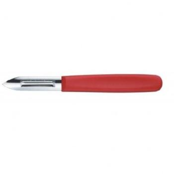 Éplucheur Victorinox rouge deux fentes manche