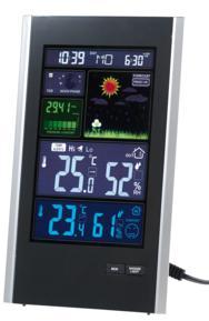 Station météo radiopilotée avec capteur extérieur et Station météo radiopilotée